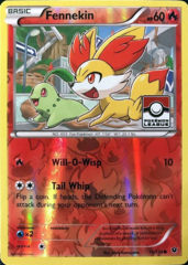 Fennekin 10/124 Reverse Holo League Stamp Promo - 2016 Pokemon League